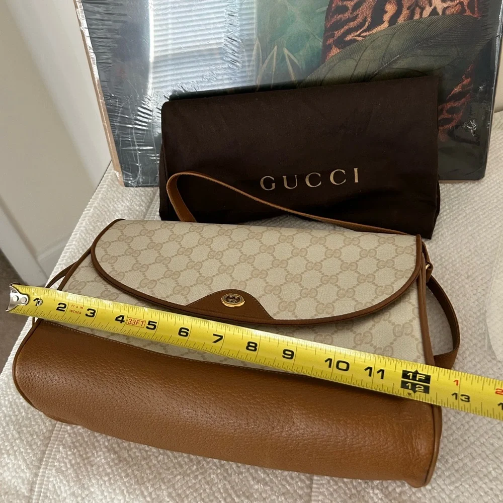 VINTAGE GUCCI Luxury Crossbody Bag 1980s - Picture 5 of 11